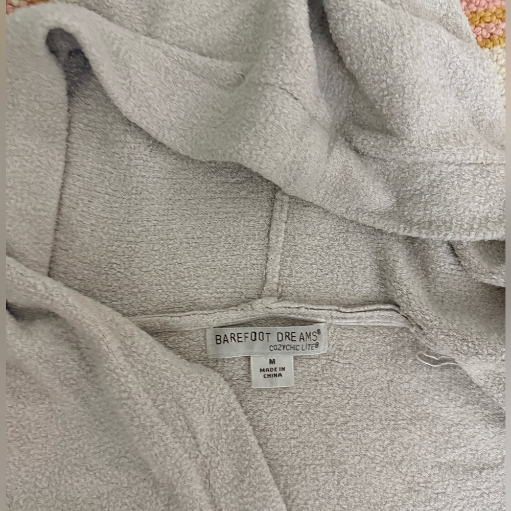 Barefoot Dreams Soft Gray Hooded Cardigan